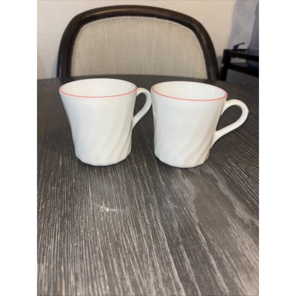 SET OF 2 CORELLE PINK PEONY COFEE CUPS‎ MUGS